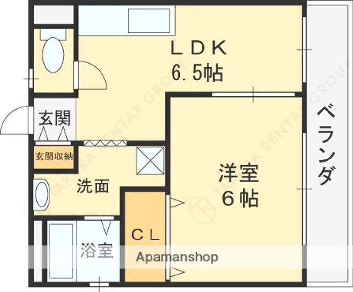 スカイコーポ都丘406の間取り