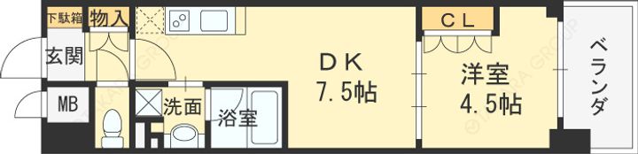 ザ・パークハビオ天満橋の間取り