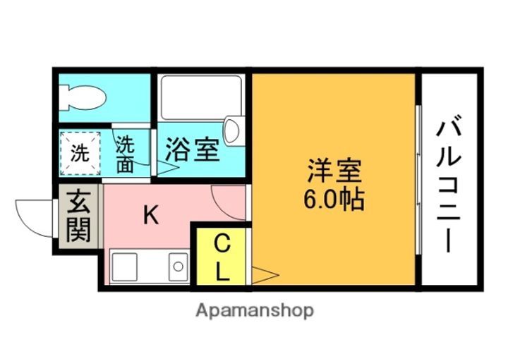 フラットカキノキの間取り