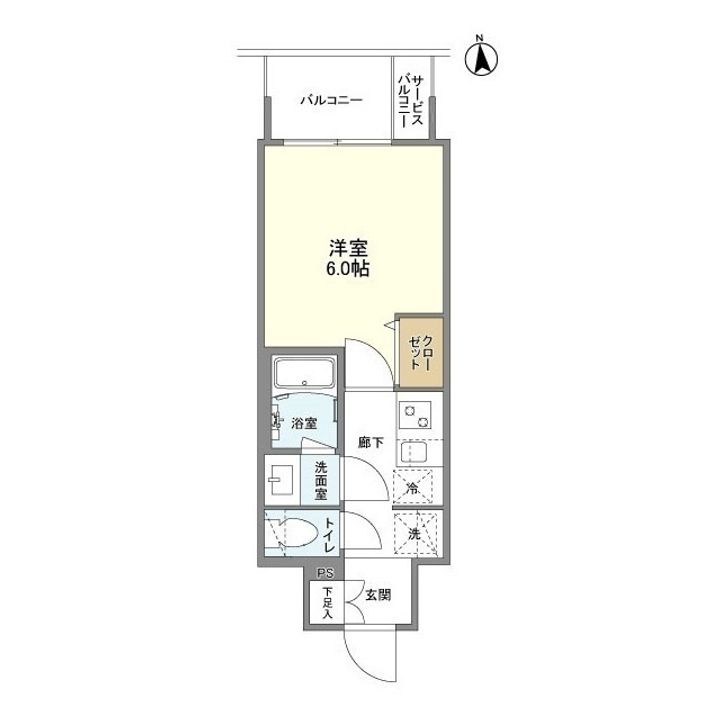 バウスフラッツ新大阪0605の間取り