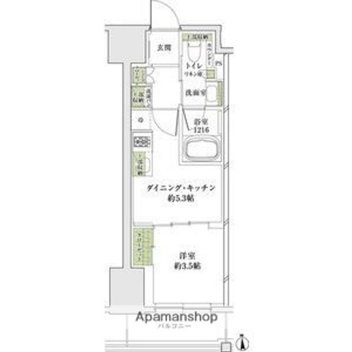 大阪府大阪市北区同心1丁目の賃貸マンションの間取り