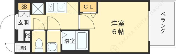 プレサンス深江橋ラヴィゲートの間取り