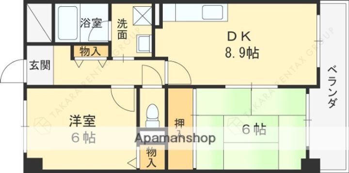 エスパシオ上新庄の間取り