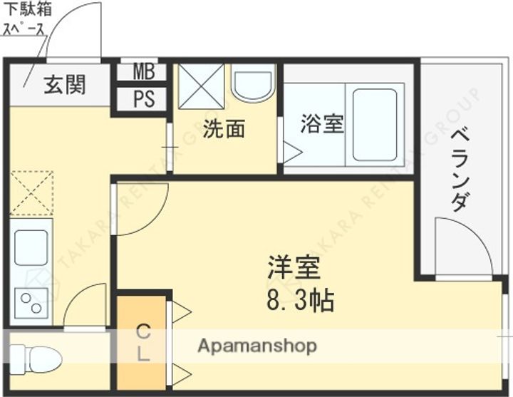 フジパレス野崎?番館の間取り