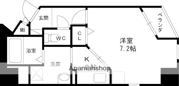 大阪府大阪市福島区福島7丁目の賃貸マンションの間取り