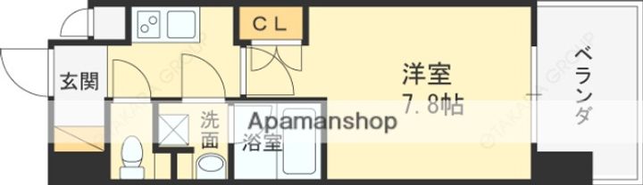 プール・トゥジュール梅田ウエスト1203の間取り