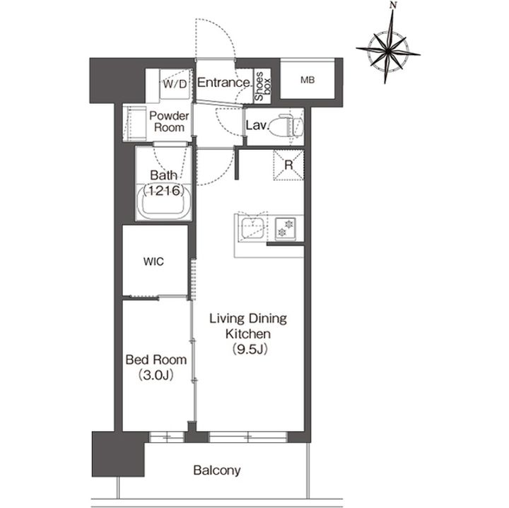 コンフォリア・リヴ新大阪西宮原ソルテラスの間取り
