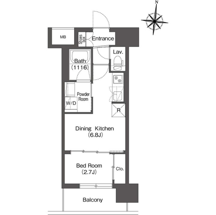 コンフォリア・リヴ新大阪西宮原ソルテラスの間取り