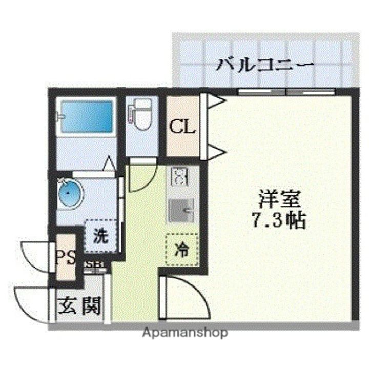 大阪府大阪市東淀川区柴島2丁目の賃貸マンション405の間取り