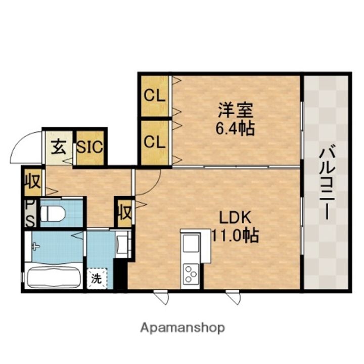 エスポワール森脇の間取り