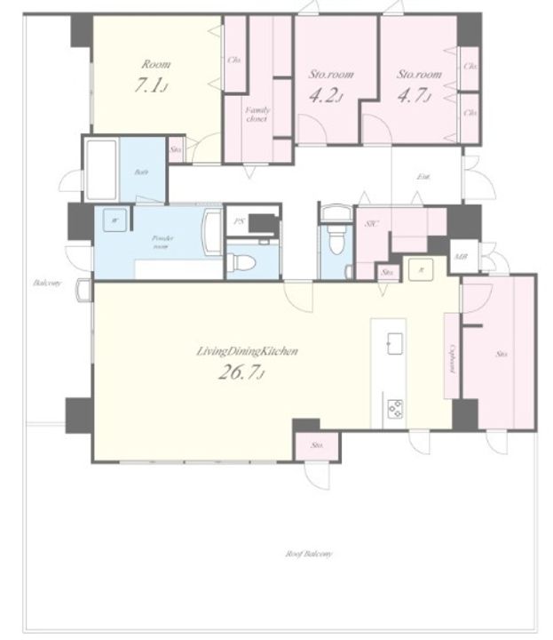 プレミアムコート千里丘の間取り