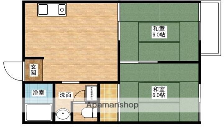 キャッスルハイムB棟の間取り