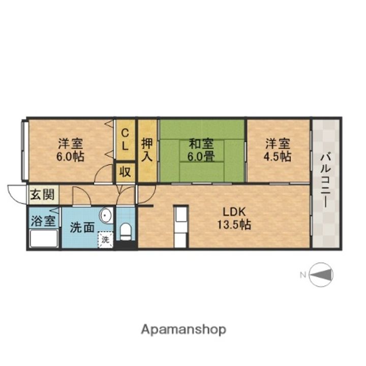 フロール南茨木の間取り