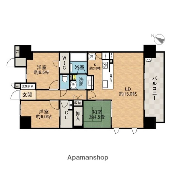 ライオンズ茨木ニューシティB街区の間取り