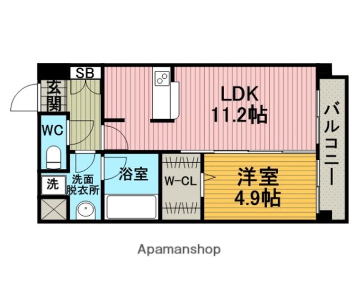 大阪府豊中市寺内1丁目の賃貸マンションの間取り