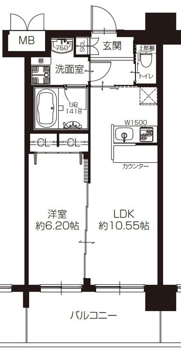 プレジオ豊中0502の間取り