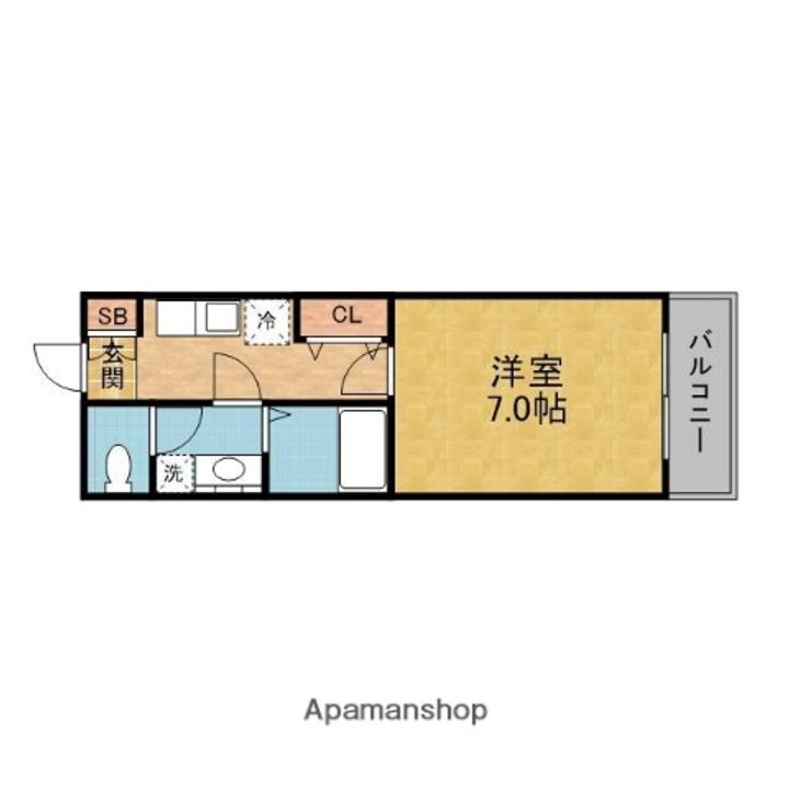 大阪府豊中市東寺内町の賃貸マンションの間取り