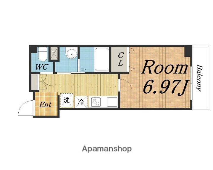 大阪府大阪市淀川区西三国1丁目の賃貸マンションの間取り