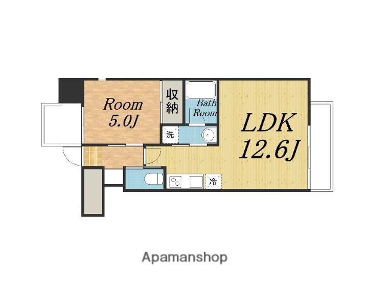 大阪府大阪市淀川区新高2丁目の賃貸マンションの間取り