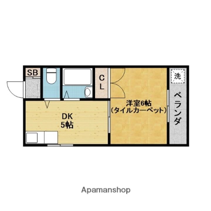 大阪府豊中市岡町北2丁目の賃貸マンション102の間取り