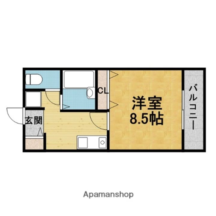茶苑館303の間取り