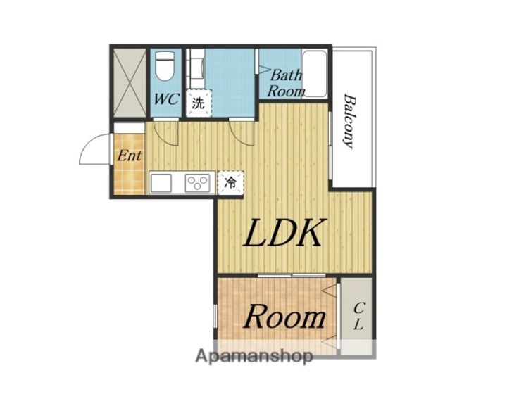 S−MOVE三国403.の間取り