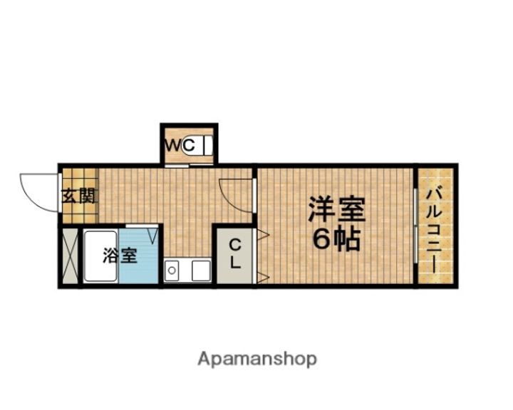 大阪府豊中市玉井町1丁目の賃貸アパート206の間取り