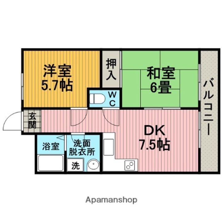 サンコーポ服部202の間取り