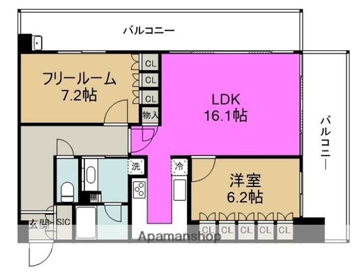 リーガル福島あみだ池の間取り