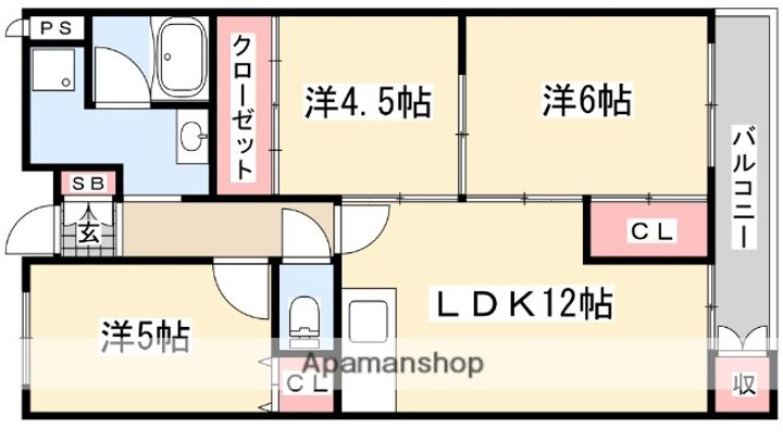 ベレール交北の間取り