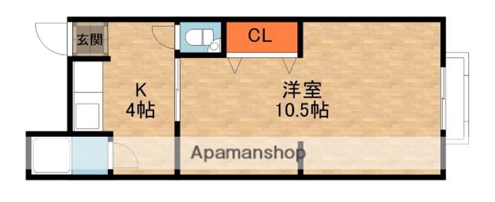 大阪府寝屋川市萱島本町の賃貸マンションの間取り