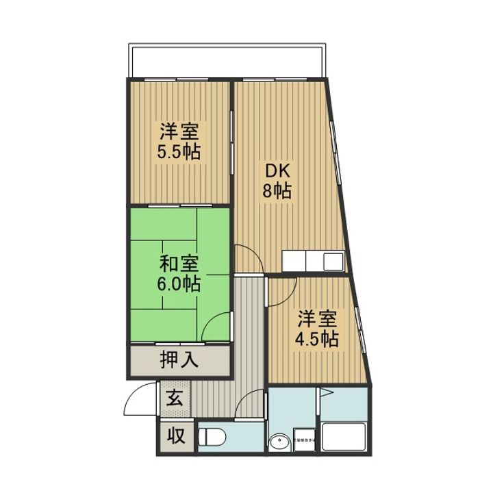 ロイヤルハイツ木村2号館の間取り
