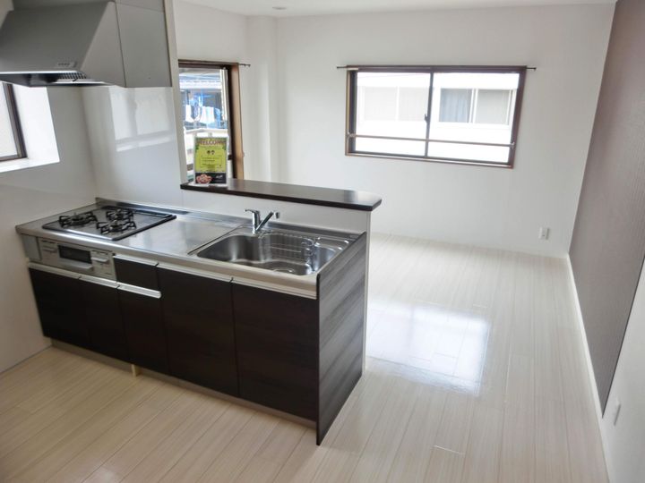 大阪府寝屋川市黒原橘町の賃貸マンションのキッチン