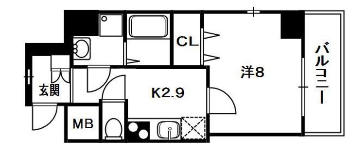 マーブルコート新町の間取り