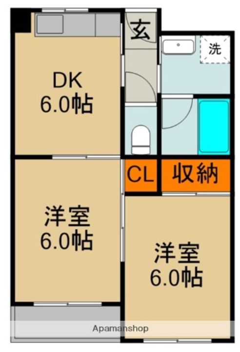 大阪府守口市金田町4丁目の賃貸マンションの間取り