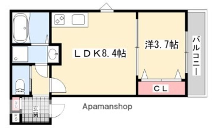 ジーメゾン渚元町プレディアの間取り