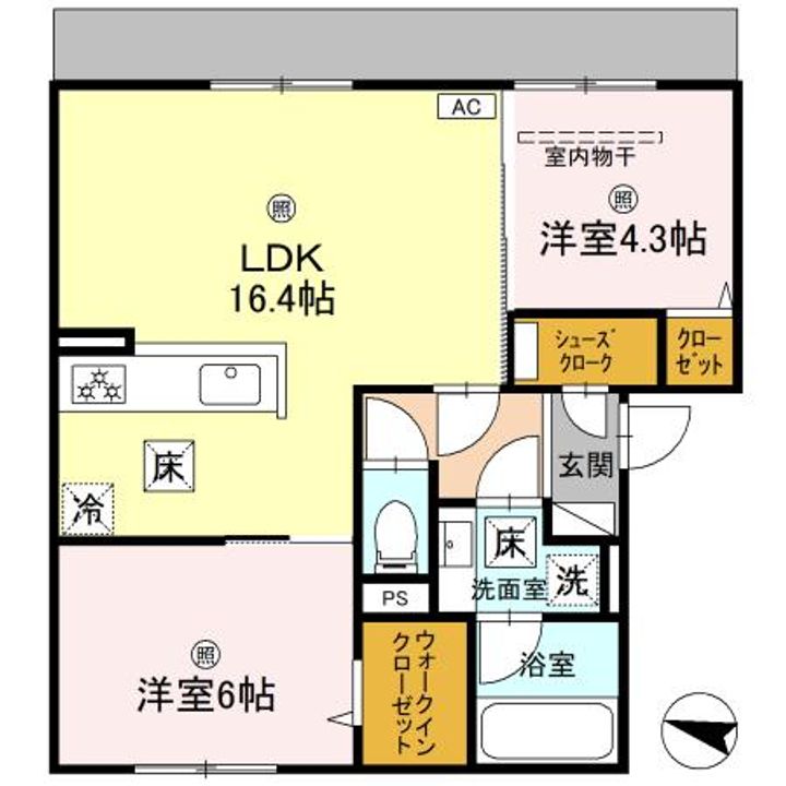 フェリーチェコウズの間取り