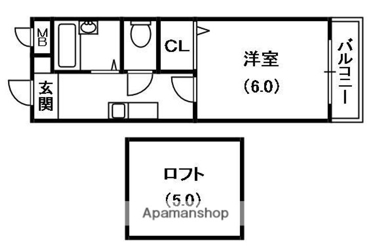 大阪府寝屋川市萱島信和町の賃貸マンションの間取り