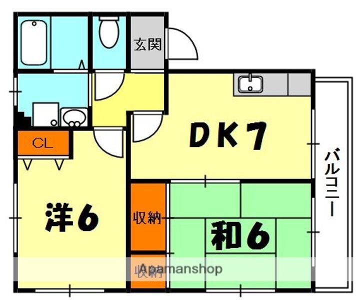 カーサ南中振の間取り