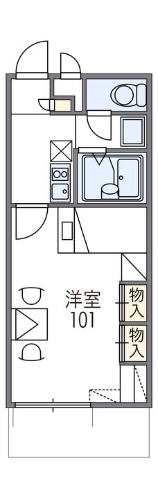 レオパレス夢3番館の間取り