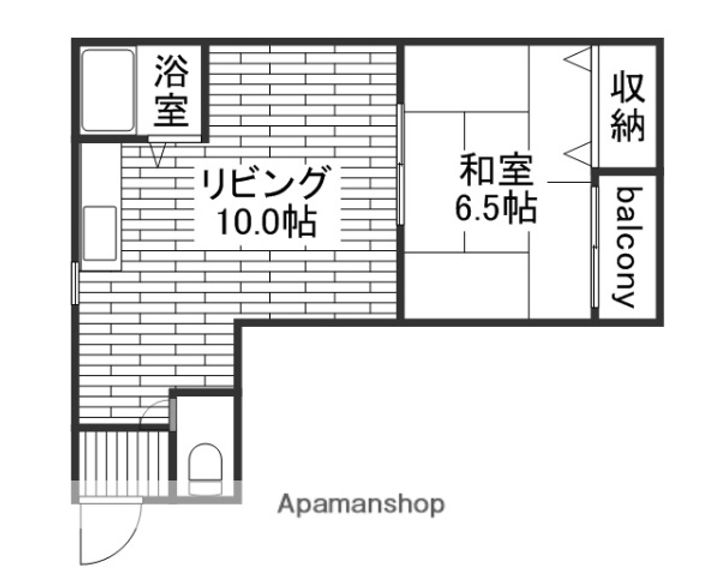 大阪府門真市北岸和田1丁目の賃貸マンションの間取り