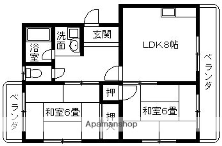 北村マンションの間取り