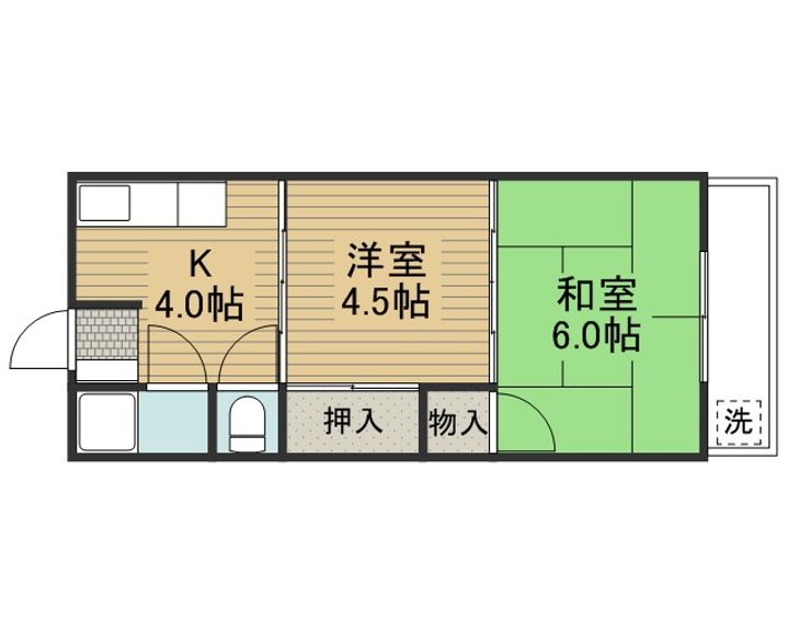 チェリーハイツ野崎の間取り