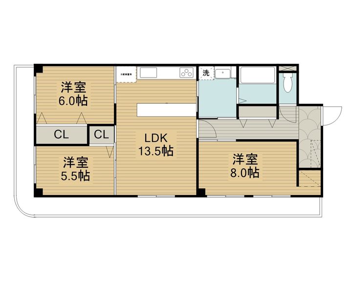 住道パークハイツの間取り