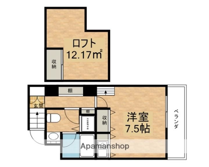 シャトレ上新庄の間取り
