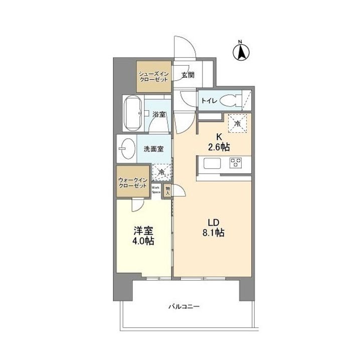 ソルレヴェンテ江坂広芝町0702の間取り
