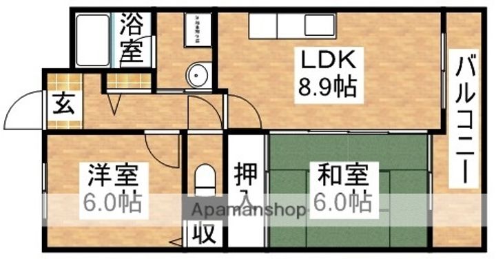 エスパシオ上新庄の間取り