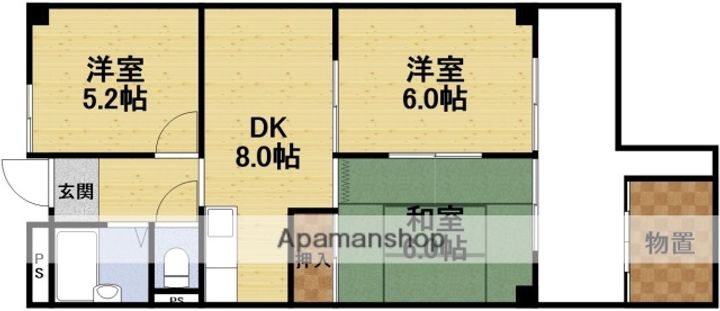 淀川中央マンションの間取り