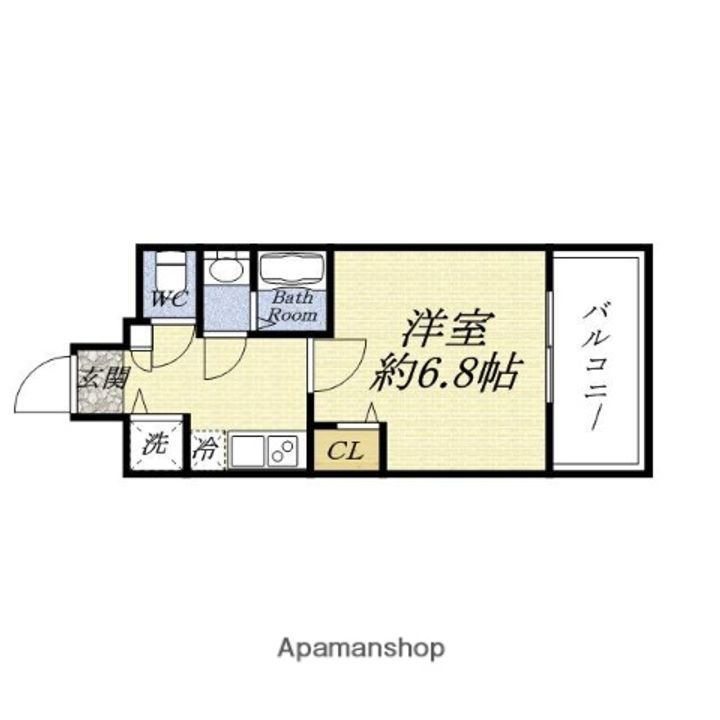 大阪府大阪市港区南市岡2丁目の賃貸マンションの間取り