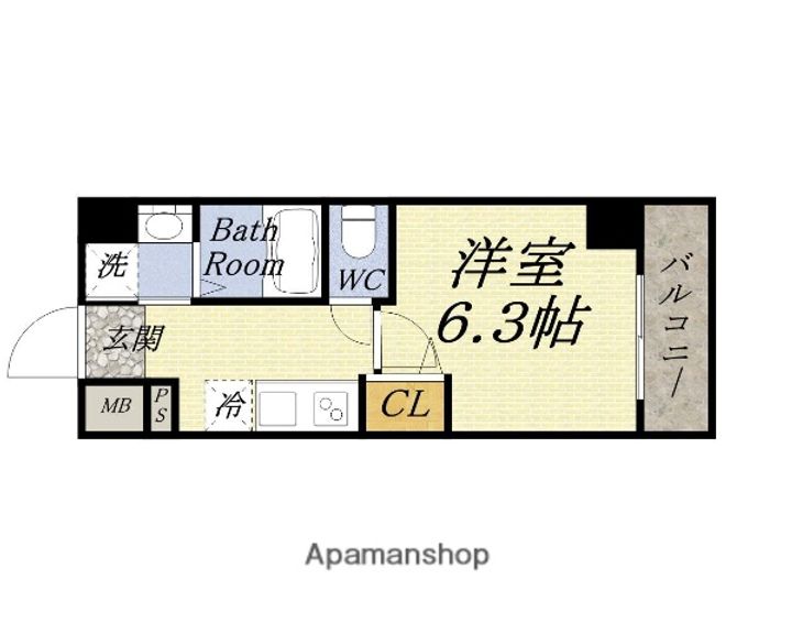 METROSA弁天町の間取り